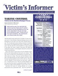 Victim's Informer Newsletter - Texas Department of Criminal Justice