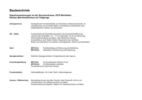 Eigentumswohnungen MFH Storchenstrasse Weinfelden