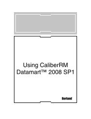 CaliberRM Datamart User Guide - Borland Technical Publications