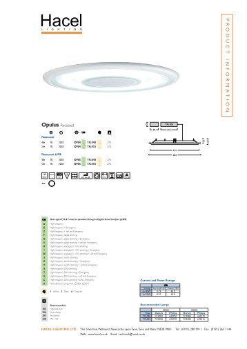 Product Sheet - Hacel Lighting U. K.