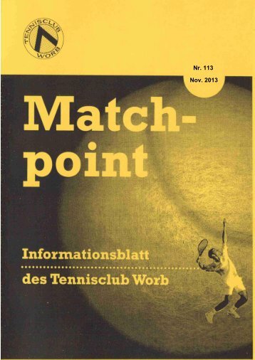 Match-point Nr. 113 - Tennisclub Worb