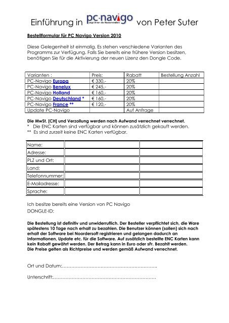 EinfÃ¼hrung in von Peter Suter - schleusenverein.ch