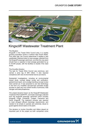 Kingscliff Wastewater Treatment Plant - Grundfos