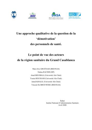 Rapport dÃ©motivation 14 avr 08 def-vdb - Health Systems ...