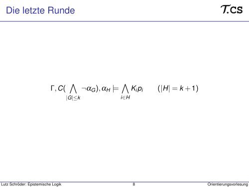 Das Muddy Children Puzzle Epistemische Logik bei der ... - Informatik