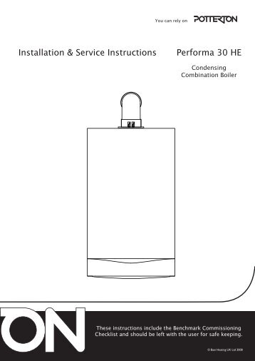 Installation Instructions - Potterton