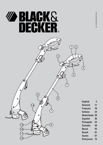 4 7 7 6 1 2 5 8 14 13 10 9 11 12 3 English 5 ... - Black & Decker