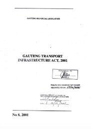 Gauteng Transport Infrastructure Act, 2001 - Gautrain
