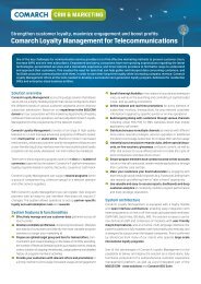 Comarch Loyalty Management for Telecommunications leaflet