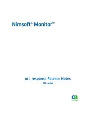 Nimsoft Monitor url_response Release Notes - Nimsoft Library