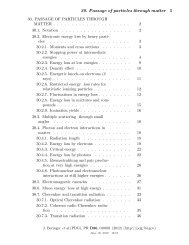 30. Passage of particles through matter 1 - Particle Data Group