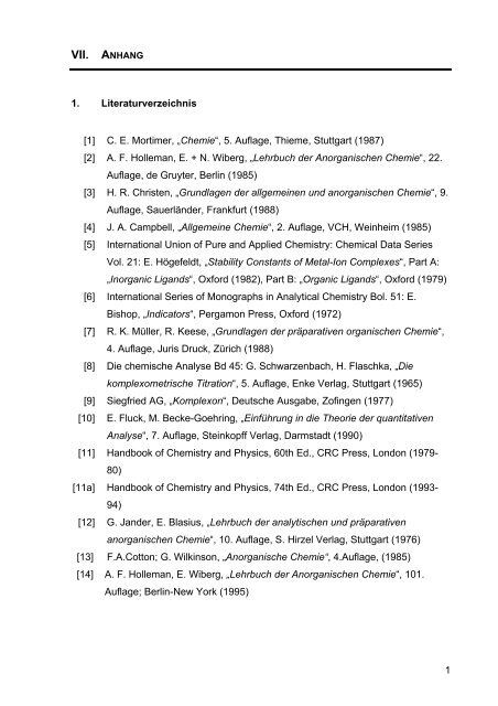 Redox-Prozesse in der analytischen Chemie