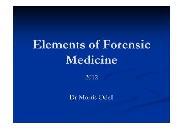 Elements of Forensic Medicine - Victorian Institute of Forensic ...