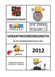 Verantwoordingsnota 2012 - Jeugdbeleidsplan 2011 ... - Jeugd Nijlen