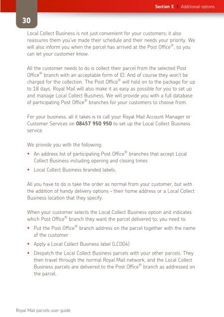 Royal Mail Parcels User Guide 2013 (PDF - 662 KB)