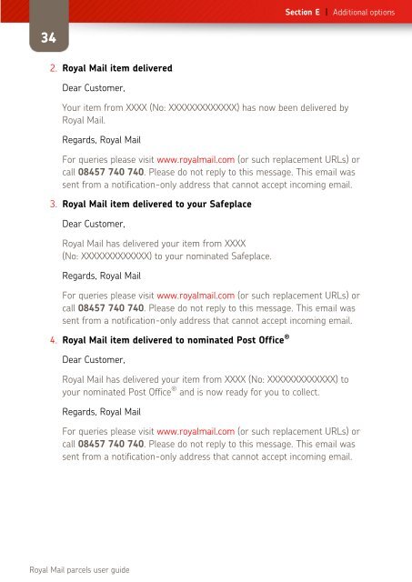 Royal Mail Parcels User Guide 2013 (PDF - 662 KB)