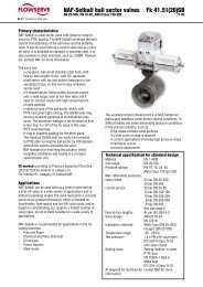 NAF-Setball ball sector valves Fk 41.51(20)GB