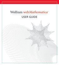 webMathematicaâ¢ Wolfram - Wolfram Research