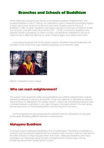Branches and Schools of Buddhism - Philadelphiaproject.co.za