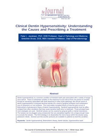 Clinical Dentin Hypersensitivity: Understanding the ... - gst boces