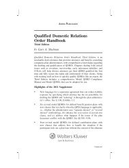 Qualified Domestic Relations Order Handbook - Kluwer Law ...