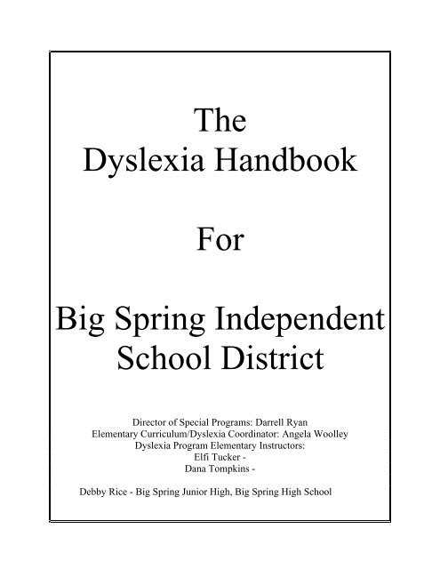 Dyslexia Score Chart