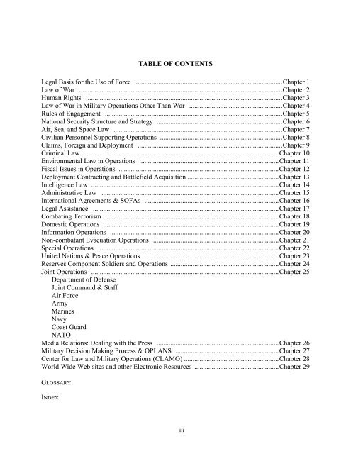 Operational Law Handbook - Higgins Counterterrorism Research ...
