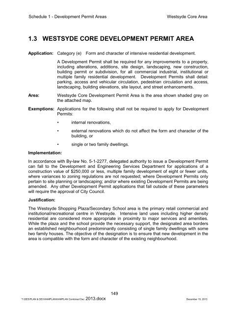 SCHEDULE 1 - DEVELOPMENT PERMIT AREAS - City of Kamloops