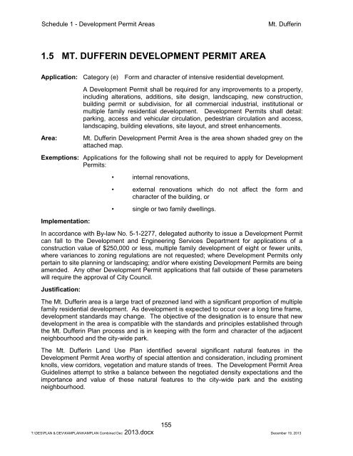 SCHEDULE 1 - DEVELOPMENT PERMIT AREAS - City of Kamloops