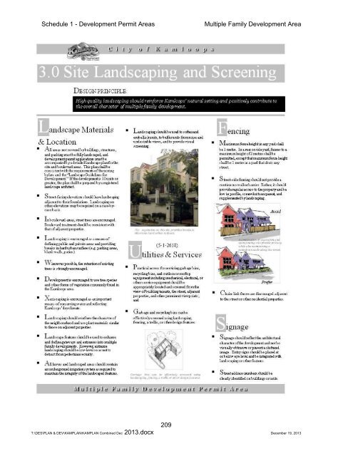 SCHEDULE 1 - DEVELOPMENT PERMIT AREAS - City of Kamloops