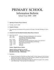 information bulletin.pdf - PAREF Southridge School