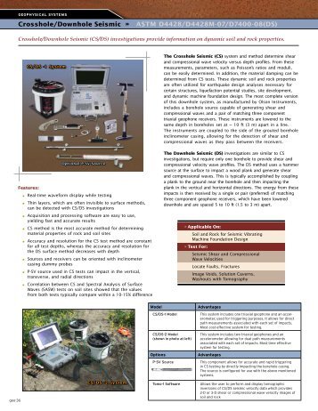 Crosshole/Downhole Seismic - Olson Instruments, Inc.