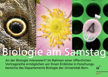 Biologie am Samstag - Departement Biologie - UniversitÃ¤t Bern