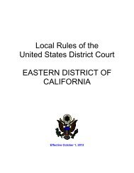 Local Rules - Eastern District of California