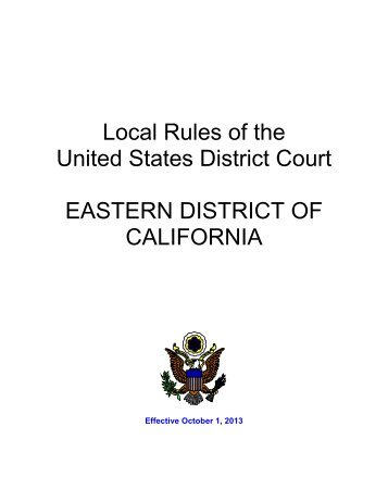 Local Rules - Eastern District of California