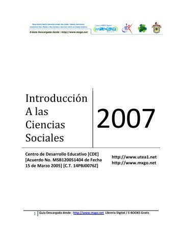 introducciÃ²n a las ciencias sociales - Mxgo.net