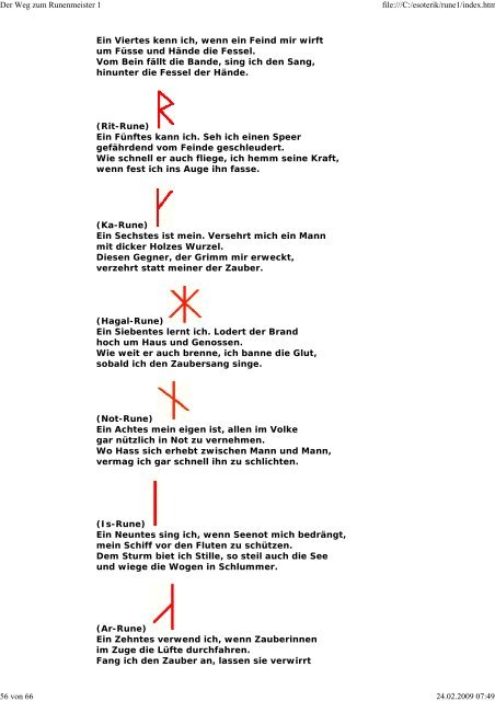 Lehrbuch der Runen-Esoterik - Neues Denken, neues Leben