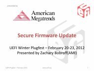 Secure Firmware Update - UEFI