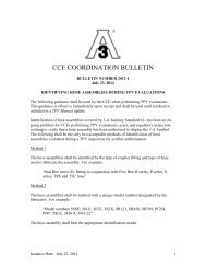 CCE COORDINATION BULLETIN - 3-A Sanitary Standards