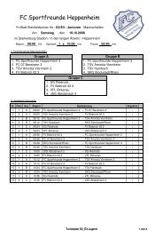 Turnierplan E2_E3-Jugend - FC Sportfreunde Heppenheim