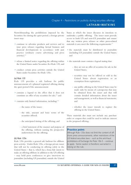 Securities offerings and listings in the US: an ... - Latham & Watkins