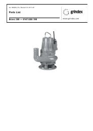 Spare parts list - Grindex Pumps