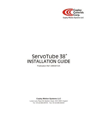 ST38 Installation Guide - Motor Systems, Inc.