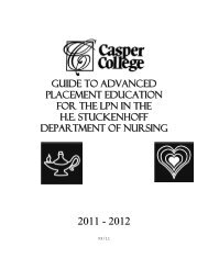 GUIDE TO ADVANCED PLACEMENT Education ... - Casper College