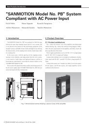 SANMOTION Model No. PB System Compliant with AC Power Input