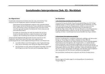 Gestaltendes Interpretieren - Checkliste - Heinrich-von-Gagern ...