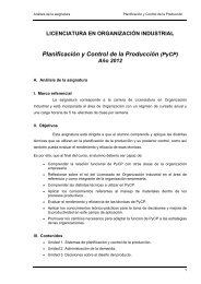 PlanificaciÃ³n y Control de la ProducciÃ³n - FRBB - UTN - Universidad ...