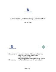 United Spirits Q1FY13 Earnings Conference Call - July ... - UB Group