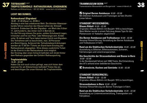 Programmheft 2013 - Museumsnacht Bern