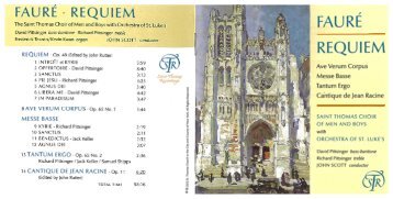 FAURE - REQUIEM - Saint Thomas Church